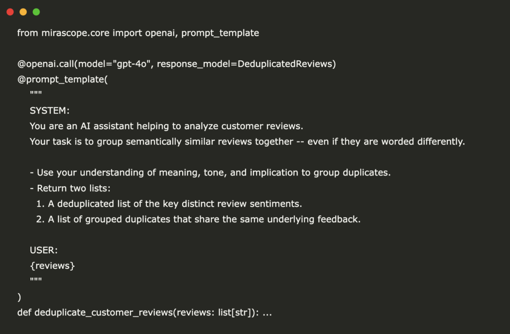 getting-started-with-mirascope:-removing-semantic-duplicates-using-an-llm