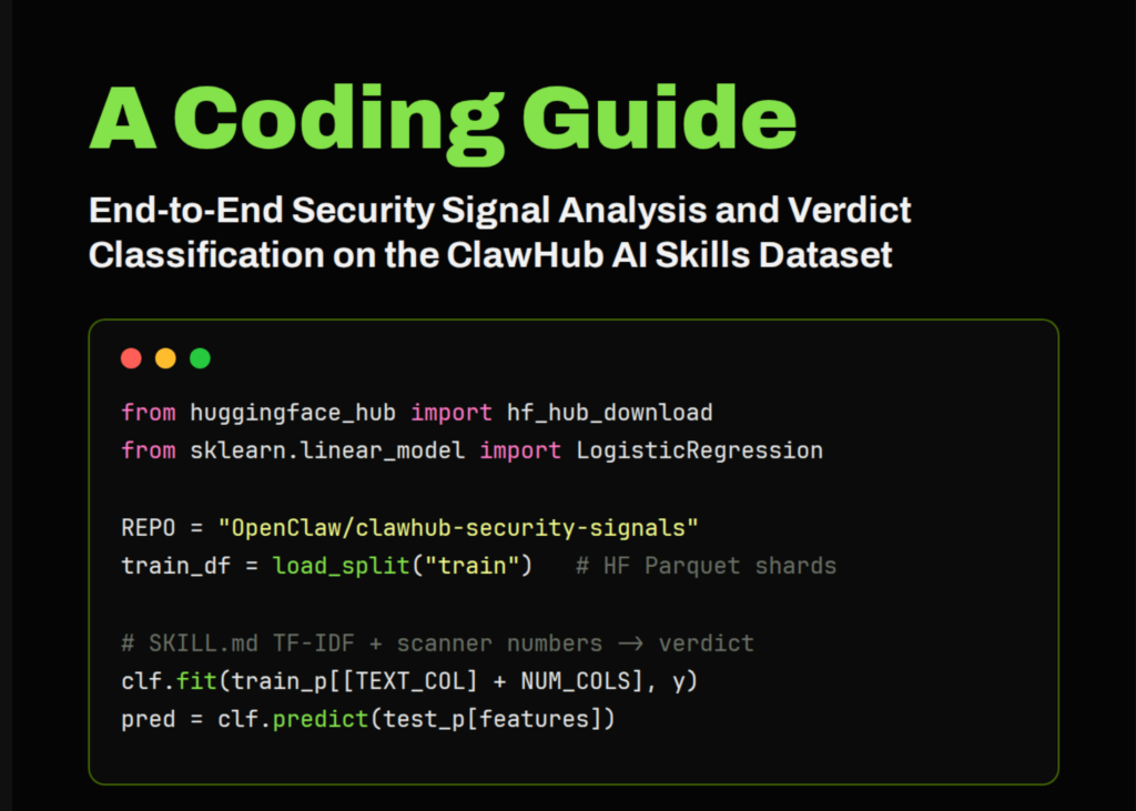 clawhub-security-signals:-a-coding-guide-to-end-to-end-security-signal-analysis-and-verdict-classification-on-the-ai-skills-dataset