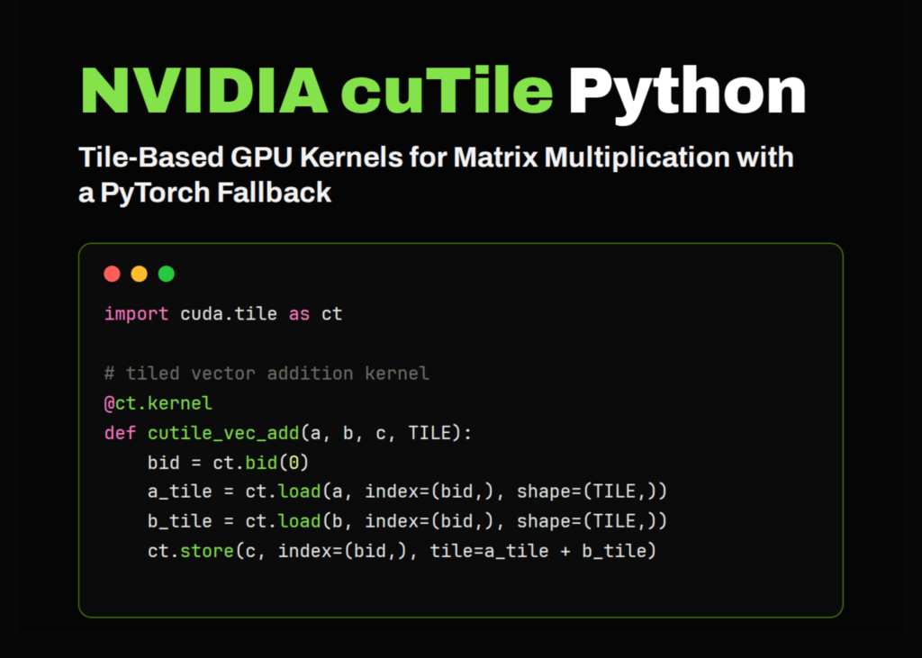 nvidia-cutile-python-tutorial:-building-tiled-gpu-kernels-for-vector-addition,-matrix-addition,-and-matrix-multiplication-in-colab