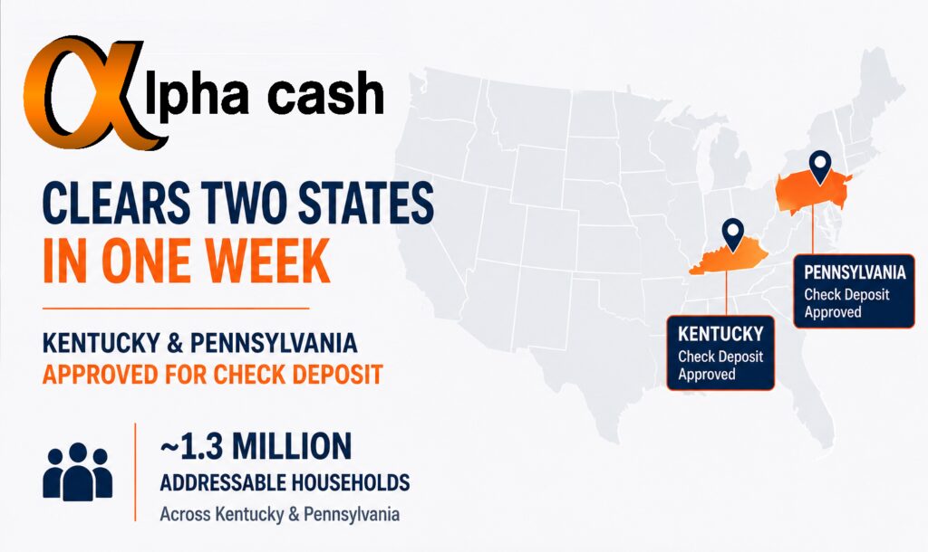 alpha-cash-clears-two-states-in-one-week:-kentucky-and-pennsylvania-approved-for-check-deposit