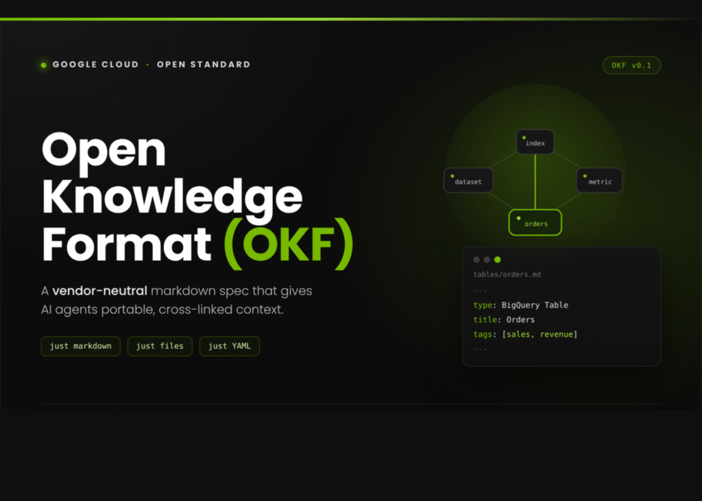 google-cloud-introduces-open-knowledge-format-(okf):-a-vendor-neutral-markdown-spec-for-giving-ai-agents-curated-context