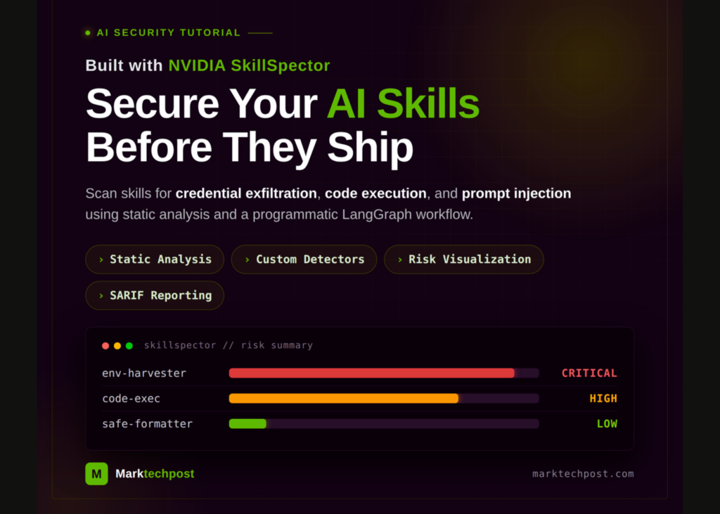 nvidia-skillspector-guide:-scanning-ai-skills-for-security-risks-with-static-analysis-and-sarif-reports