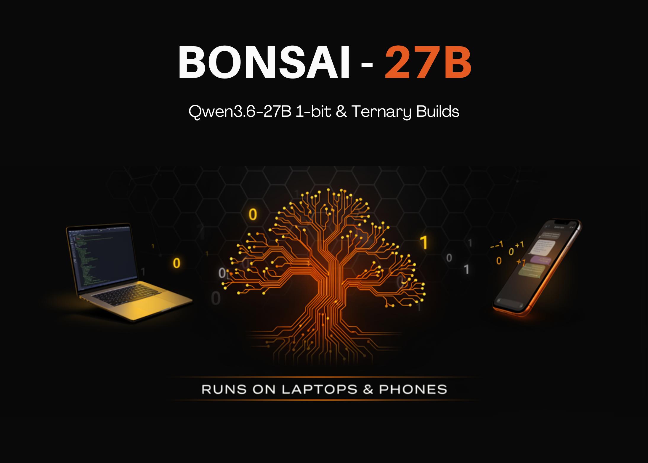 prismml-releases-bonsai-27b:-1-bit-and-ternary-builds-of-qwen3.6-27b-that-run-on-laptops-and-phones