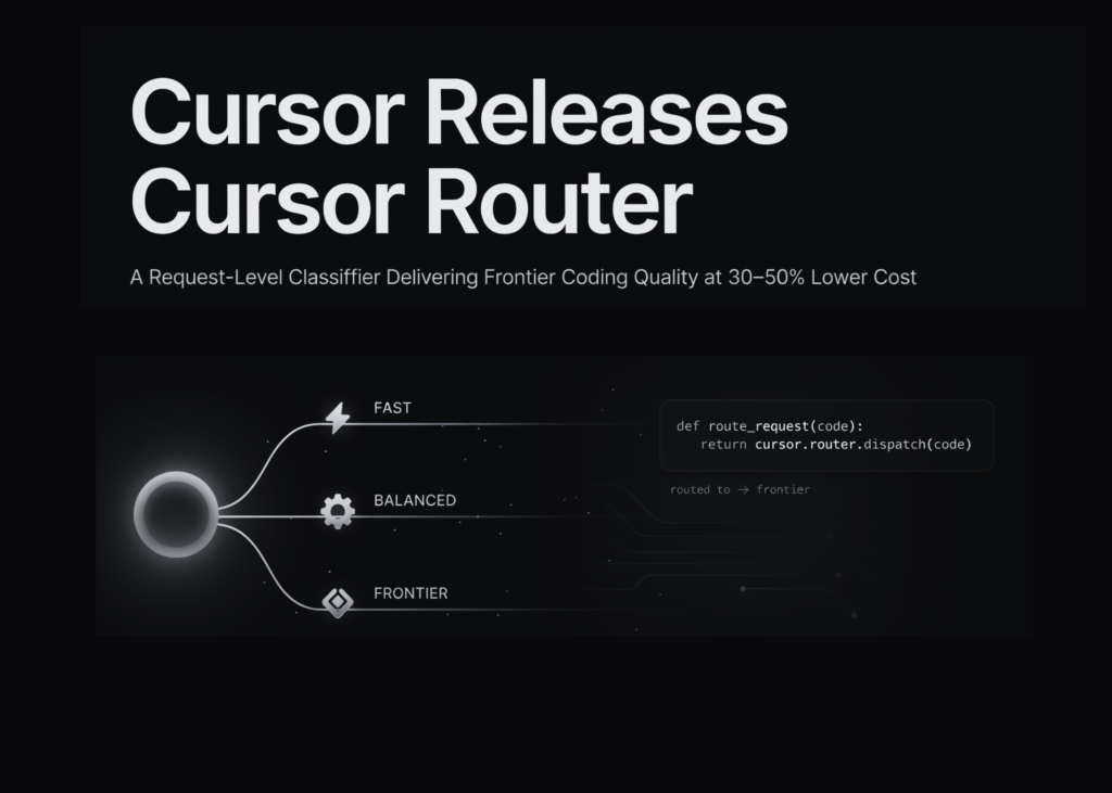 cursor-releases-cursor-router:-a-request-level-classifier-delivering-frontier-coding-quality-at-30–50%-lower-cost