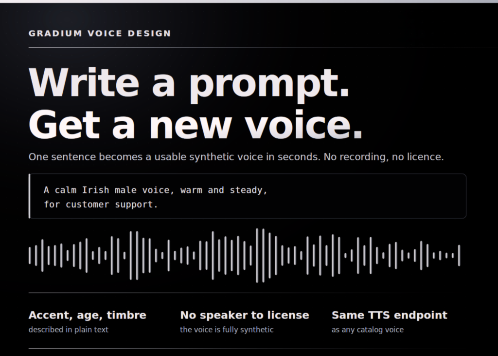 gradium-launches-voice-design:-write-a-prompt,-get-a-brand-new-synthetic-voice-in-seconds
