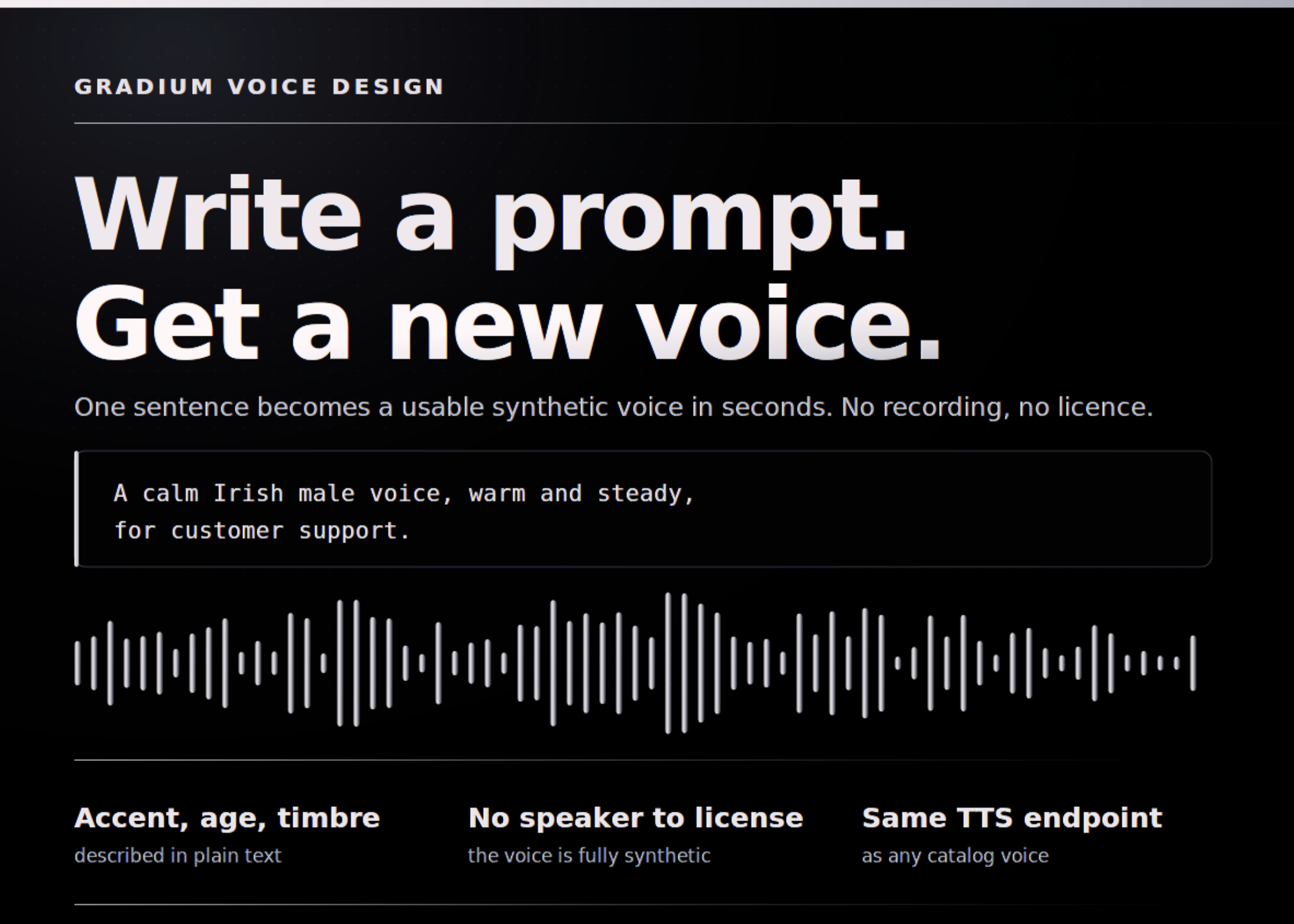 gradium-launches-voice-design:-write-a-prompt,-get-a-brand-new-synthetic-voice-in-seconds