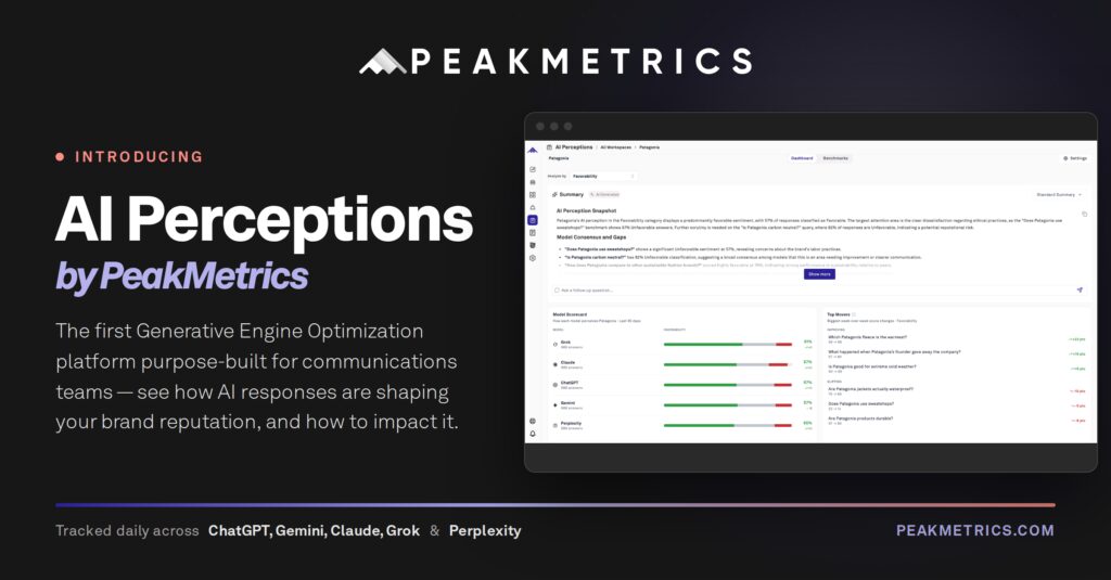 peakmetrics-launches-ai-perceptions,-a-new-geo-platform-purpose-built-for-communications-teams